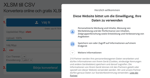 Hur man konverterar XLSM filer online till CSV